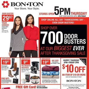 Bon-Ton Black Friday 2016 Ad