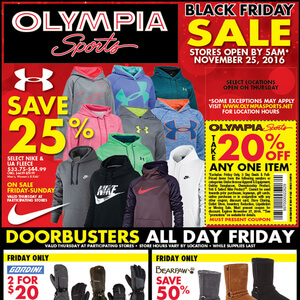 Olympia Sports Black Friday 2016 Ad