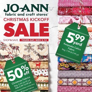 Jo-Ann Fabrics Christmas Kickoff Sale