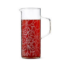 Poinsettia Glass Pitcher