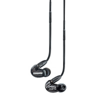 Shure SE215 Sound Isolating Dynamic MicroDriver In-Ear Stereo Earphones, Black