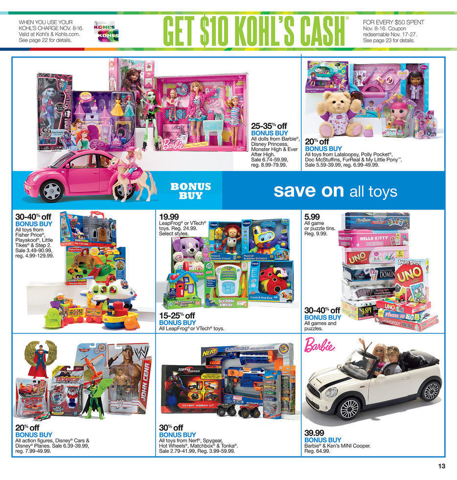 Kohl's Bonus Buys Weekly Flyer Page 13