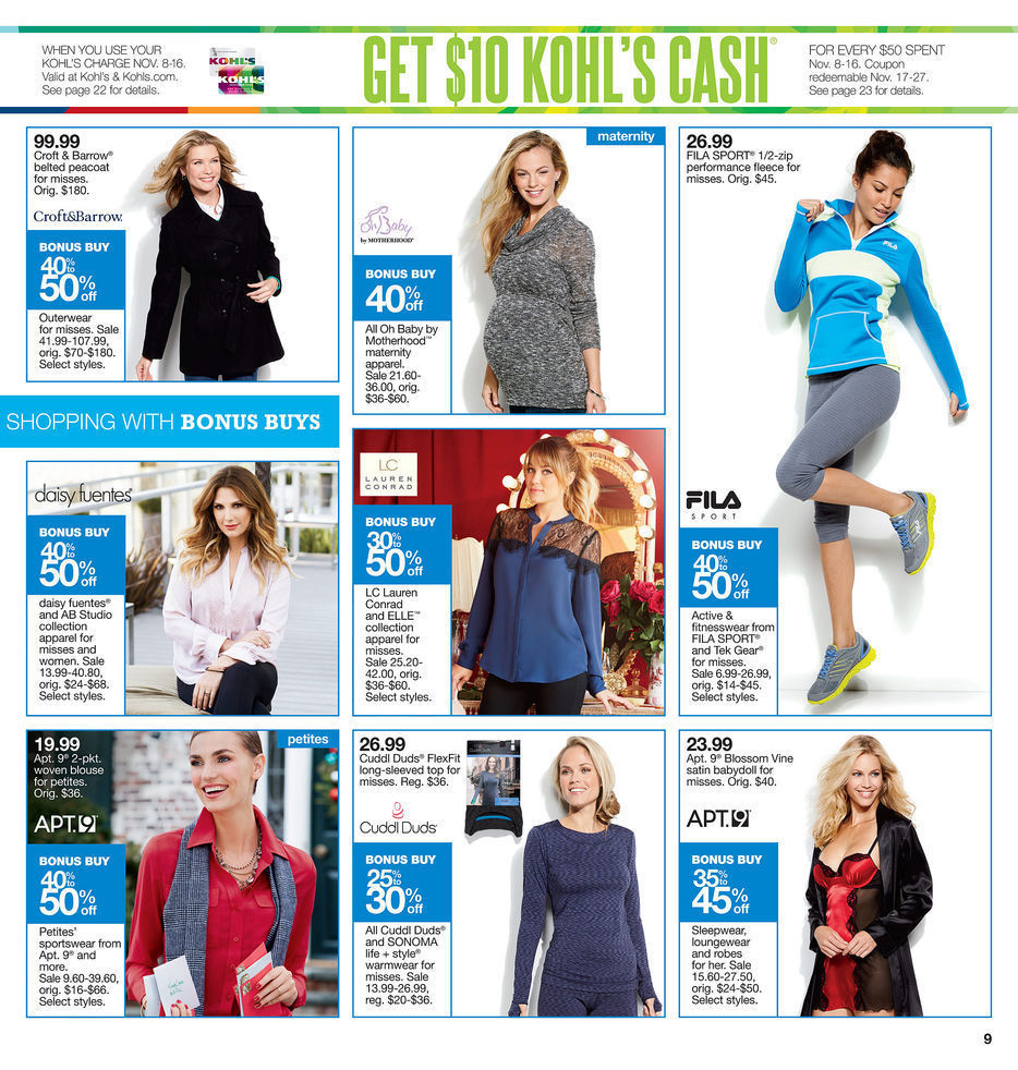 Kohl's Bonus Buys Weekly Flyer Page 9
