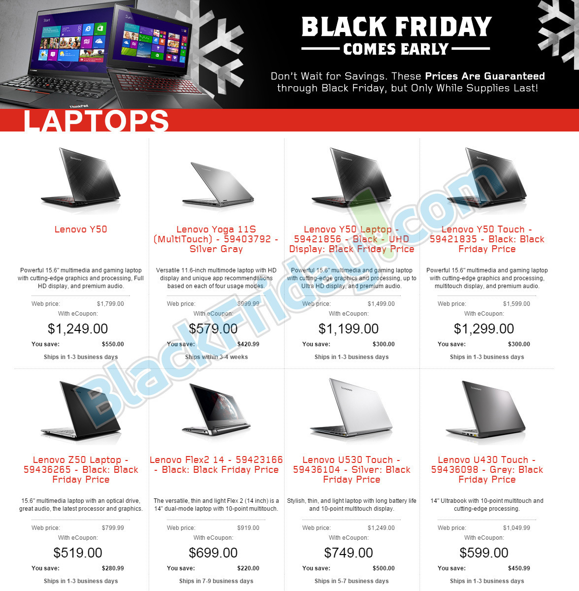 Lenovo Black Friday 2014 Ad Page 1