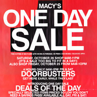 Macy&#39;s One Day Sale