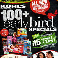 Kohl's Early Bird Special 2012
