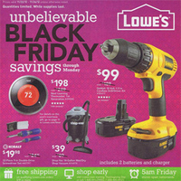 Lowe's Black Friday Ad 2012