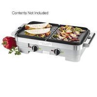 Cusinart Griddler™ Combo - Nonstick Grill and Griddle Plates, Full Grill/Full Griddle/Half and Half, 2 Temperature Dials, Stainless Steel Accents (GR-55)