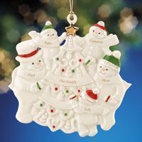 Personalized Three Children Trimming the Tree Ornament by Lenox