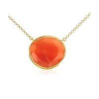 Carnelian Necklace in Gold Vermeil
