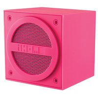 iHOME Bluetooth Rechargeable Mini Speaker Cube w/ Rubberized Finish iBT16P Pink