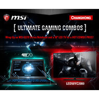 Ultimate Gaming Combos! MSI GS70 Series Notebook &amp; a 50&quot; LED TV!
